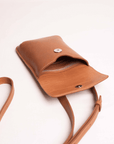 Mini leather bag. Shoulder bag. Full grain leather bag. Vegetable tanned leather purse.