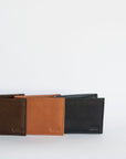 chocolate caramel and black leather wallets for men