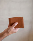 leather wallet caramel