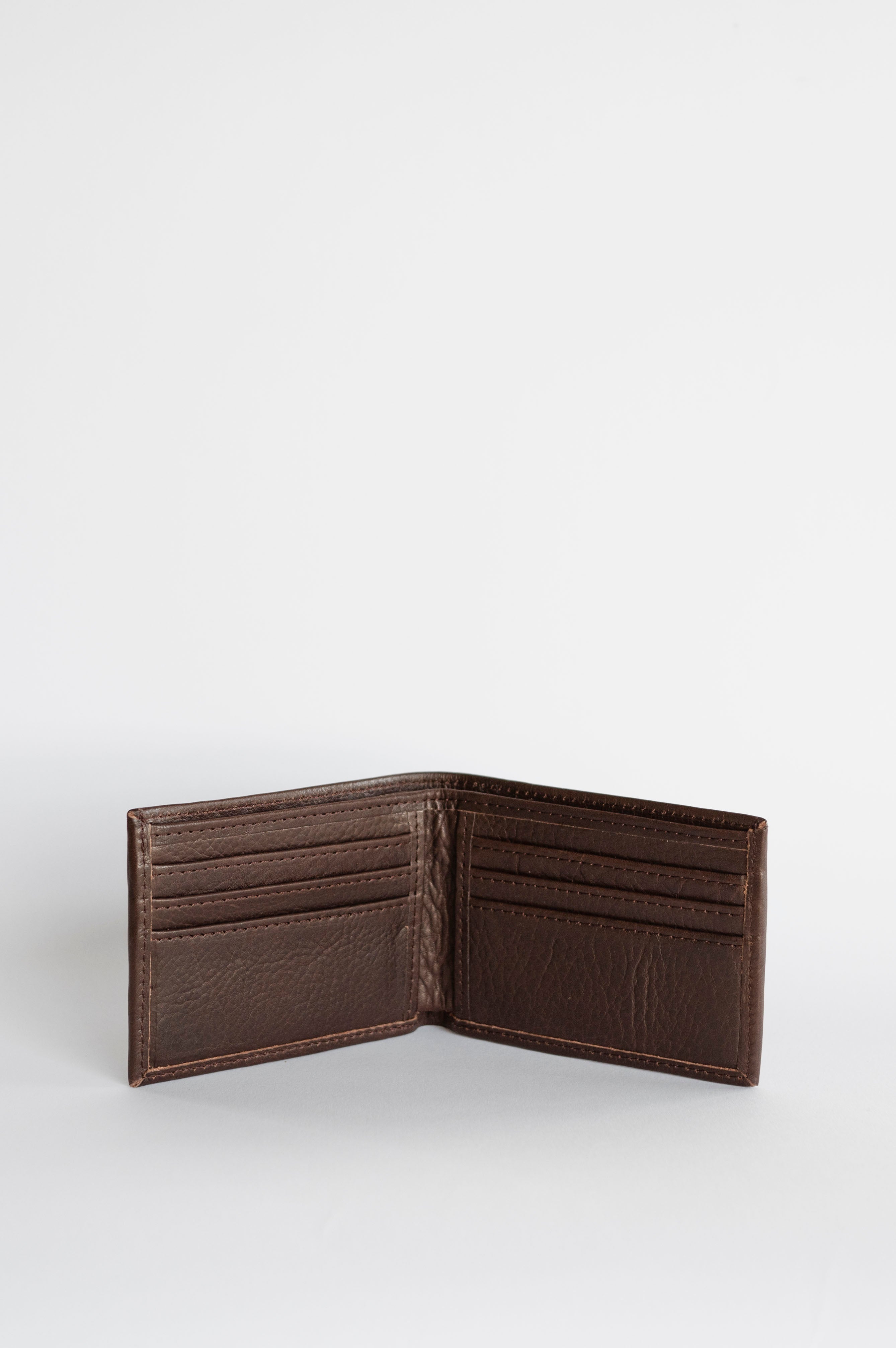 Leather wallet - Nogal – casia-us