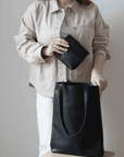 Full grain leather tote. Laptop bag. Vegetable tanned leather shoulder bag.