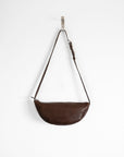 Mocha Mousse Chocolate Leather Sling Bag | Fanny Pack | Leather Hobo Bag | Leather Crossbody Bag - Leather Shoulder Bag