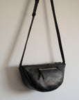 Leather fanny pack - Teca Black