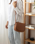 Leather bag. Shoulder bag. Full grain leather bag. Vegetable tanned leather purse. Smooth leather crossbody bag.