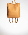 Convertible backpack. Full grain leather backpack. Vegetable tanned leather backpack. Laptop backpack. Unlined backpack.