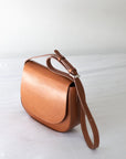 Leather bag. Shoulder bag. Full grain leather bag. Vegetable tanned leather purse. Smooth leather crossbody bag.