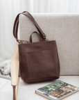 Convertible backpack. Full grain leather backpack. Vegetable tanned leather backpack. Unlined backpack.