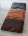 leather card holder black