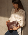 Leather clutch - Mar