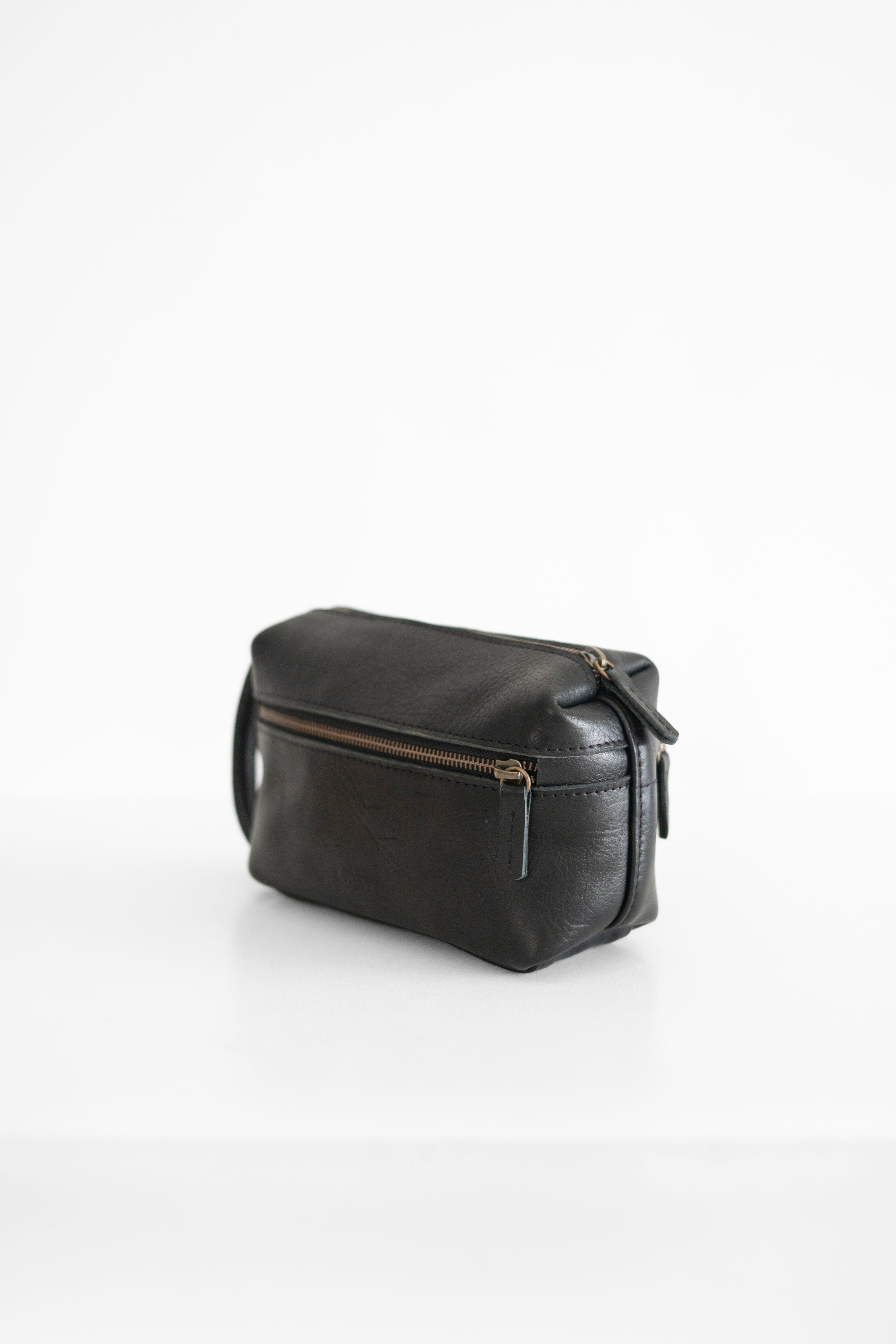 Leather toiletry bag
