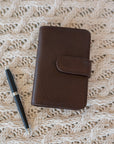 chocolate leather passport cover