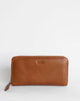caramel leather wallet for women