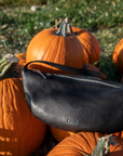 Leather fanny pack - Teca Black