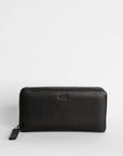 black leather wallet for women