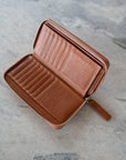 leather wallet for women interior caramel