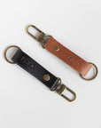 Full grain leather key fob. Vegetable tanned leather.