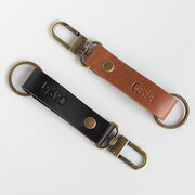 Full grain leather key fob. Vegetable tanned leather.