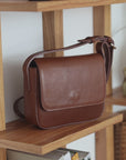 Leather bag. Shoulder bag. Full grain leather bag. Vegetable tanned leather purse. Smooth leather crossbody bag.