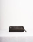 Full grain leather zippered pencil case.