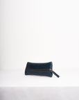 Full grain leather zippered pencil case.
