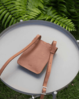 Mini leather bag. Shoulder bag. Full grain leather bag. Vegetable tanned leather purse.