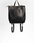 Convertible backpack. Full grain leather backpack. Vegetable tanned leather backpack. Unlined backpack.