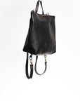 Convertible backpack. Full grain leather backpack. Vegetable tanned leather backpack. Unlined backpack.