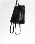 Convertible backpack. Full grain leather backpack. Vegetable tanned leather backpack. Unlined backpack.