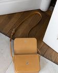 Leather bag. Shoulder bag. Full grain leather bag. Vegetable tanned leather purse. Smooth leather crossbody bag.