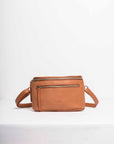 Leather fanny pack. Convertible leather fanny pack. Shoulder bag. Crossbody bag. Full grain leather belt bag. Caramel vegetable tanned leather.