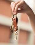 Full grain leather key fob. Vegetable tanned leather.