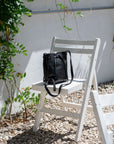 Bucket leather crossbody bag | Drawstring full grain leather shoulder bag with card holder pouch