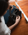 Full grain leather mini tote bag. Vegetable tanned leather shoulder bag. Crossbody bag. Leather purse.