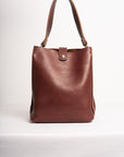 Full grain leather mini tote bag. Vegetable tanned leather shoulder bag. Crossbody bag. Leather purse.