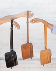 Leather fanny pack. Convertible leather fanny pack. Shoulder bag. Crossbody bag. Full grain leather belt bag. Vegetable tanned leather.