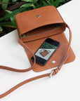Leather bag. Shoulder bag. Full grain leather bag. Vegetable tanned leather purse. Smooth leather crossbody bag.