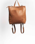 Convertible backpack. Full grain leather backpack. Vegetable tanned leather backpack. Unlined backpack.
