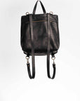 Convertible backpack. Full grain leather backpack. Vegetable tanned leather backpack. Unlined backpack.