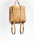 Convertible backpack. Full grain leather backpack. Vegetable tanned leather backpack. Unlined backpack.