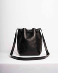 Leather crossbody bag - Delta black