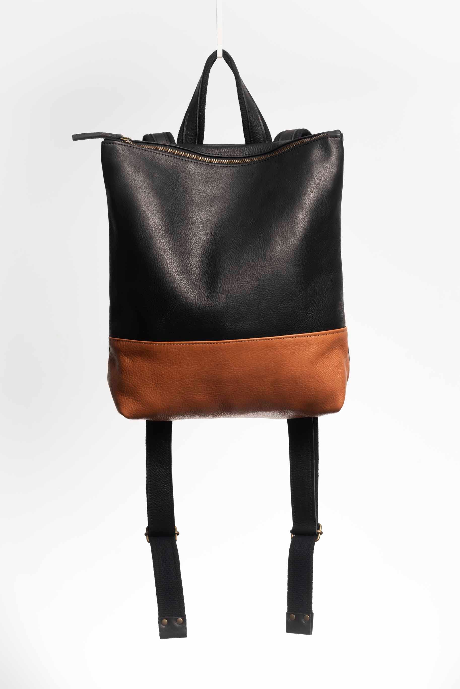 Leather backpack