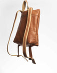 Full grain leather backpack. Vegetable tanned leather backpack. Laptop backpack. Unlined backpack.