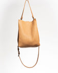 Full grain leather mini tote bag. Vegetable tanned leather shoulder bag. Crossbody bag. Leather purse.