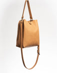 Full grain leather mini tote bag. Vegetable tanned leather shoulder bag. Crossbody bag. Leather purse.
