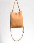 Full grain leather mini tote bag. Vegetable tanned leather shoulder bag. Crossbody bag. Leather purse.