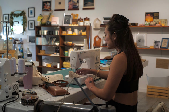 Keely Nakama in her store in Hawaii