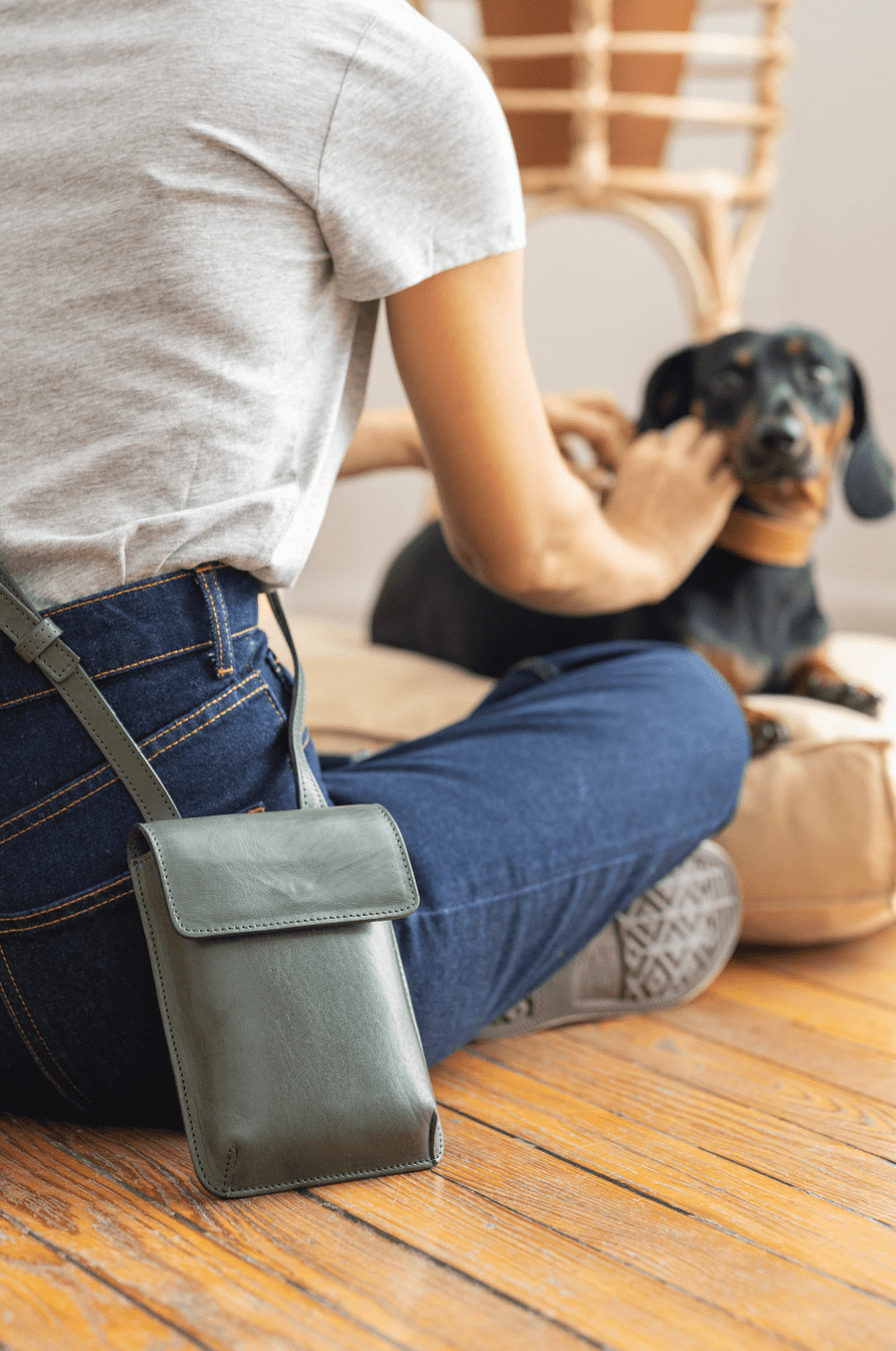 Mini leather bag. Shoulder bag. Full grain leather bag. Vegetable tanned leather purse.