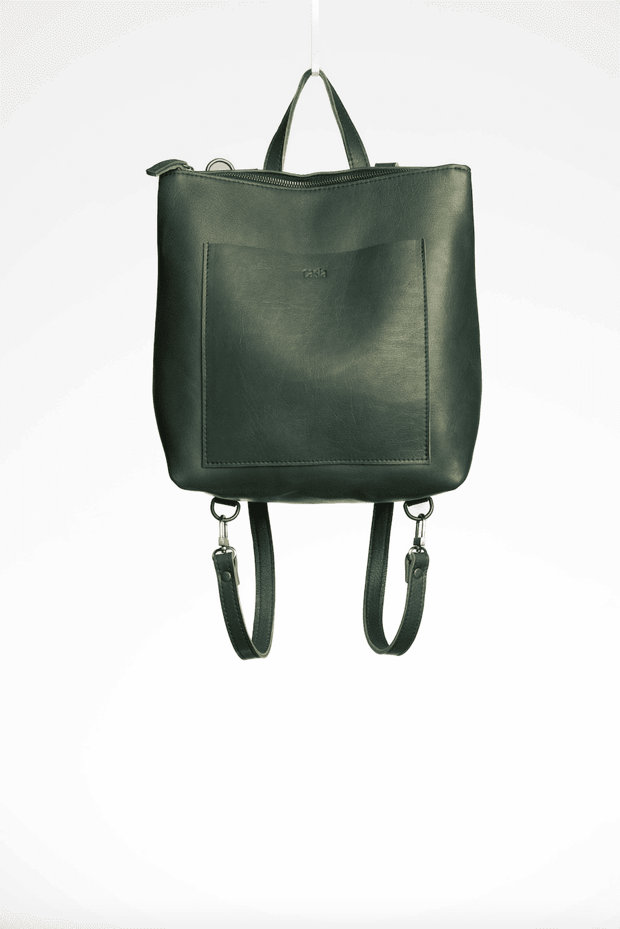 Convertible backpack. Full grain leather backpack. Vegetable tanned leather backpack. Unlined backpack.