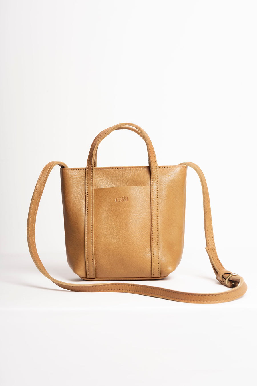 Full grain leather mini tote bag. Vegetable tanned leather shoulder bag. Leather yellow purse.