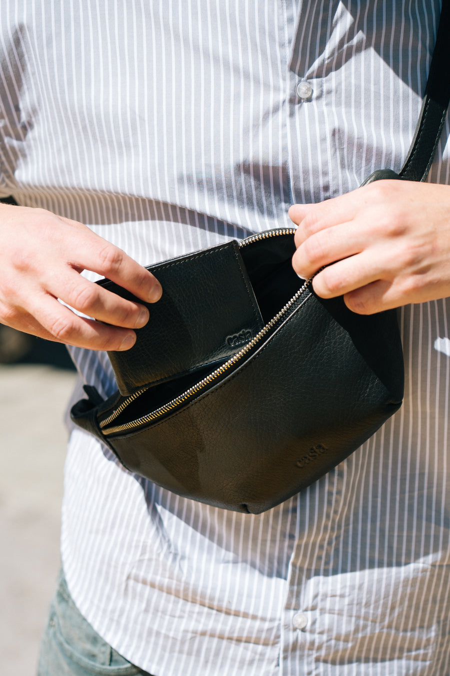 Leather fanny pack - Selva